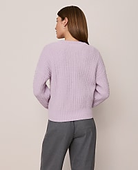 Weekend Popcorn-Stitch Cable Sweater carousel Product Image 3