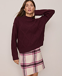 Petite Weekend Collection Cable Sweater carousel Product Image 1
