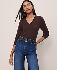 Cashmere V-Neck Sweater carousel Product Image 1