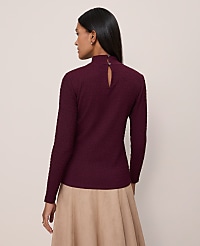Knit Mock Neck Top carousel Product Image 2