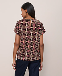 Chain Link Mixed Media Crew Neck Tee carousel Product Image 2