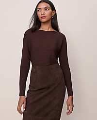 Ribbed Boatneck Sweater carousel Product Image 1