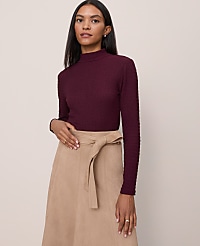 Knit Mock Neck Top carousel Product Image 1