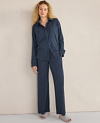 Haven Well Within Organic Cotton Rib Knit Relaxed Wide Leg Pants carousel Product Image 2