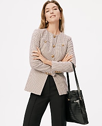 Houndstooth Split Hem Jacket carousel Product Image 1