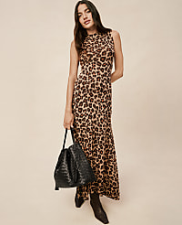 Animal Print Mock Neck Sweater Dress carousel Product Image 1