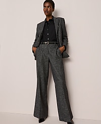 The Petite Wide-Leg Pant in Herringbone carousel Product Image 2
