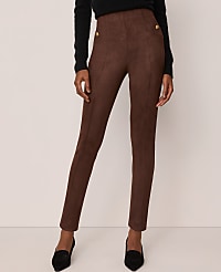 The Polished Legging in Faux Suede carousel Product Image 2