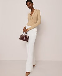 The Petite Side Button Wide-Leg Pant carousel Product Image 1
