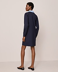 Petite Collared Ponte Shift Dress carousel Product Image 2