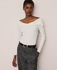 Twisted Off-The-Shoulder Sweater carousel Product Image 1