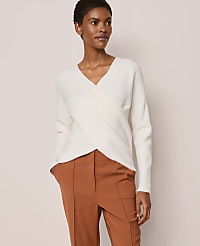Ribbed Wrap Sweater carousel Product Image 1