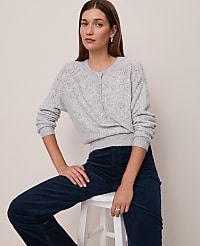 Weekend Pointelle Henley Sweater carousel Product Image 3