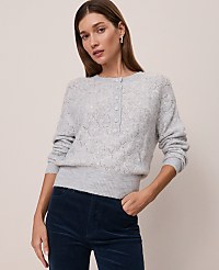 Weekend Pointelle Henley Sweater carousel Product Image 1