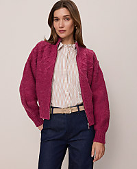 Weekend Cable Bomber Sweater Jacket carousel Product Image 2