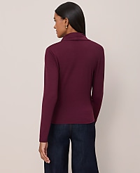 Petite Shawl Collar Wrap Top carousel Product Image 2