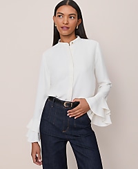 Petite Bell Sleeve Blouse carousel Product Image 1