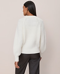 Chunky Ribbed Crew Neck Cardigan carousel Product Image 2