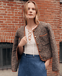 Weekend Collection Tweed Crew Neck Jacket carousel Product Image 1