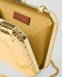 Beveled Metallic Croco Clutch carousel Product Image 2