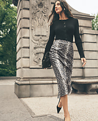 Snake Print Pencil Skirt carousel Product Image 1