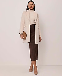 Studio Collection Seamed Pencil Skirt in Suede carousel Product Image 4