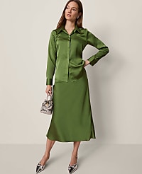 Petite Satin Modern Shirt carousel Product Image 3