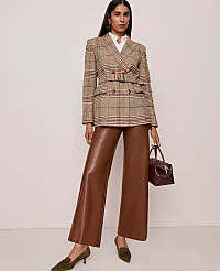 The Petite Fitted Belted Blazer in Plaid carousel Product Image 7