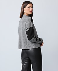 Herringbone Floral Jacquard Sweater carousel Product Image 2
