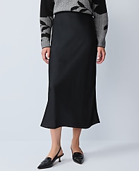 Satin Bias Midi Slip Skirt carousel Product Image 2