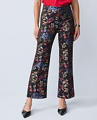 The Side-Zip Flare Pant in Floral Jacquard carousel Product Image 3