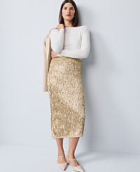 Sequin Column Midi Skirt carousel Product Image 1