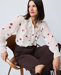 Floral Ruffle Shirt carousel Product Image 3