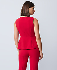 Crew Neck Peplum Vest carousel Product Image 2