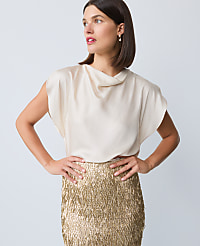 Draped Satin Blouse carousel Product Image 1