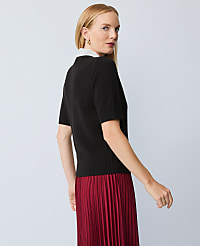 Lace Collar Sweater Tee carousel Product Image 3