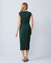 Plaid Twist Sheath Dress carousel Product Image 2