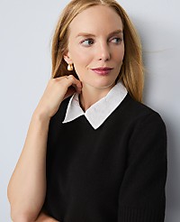 Lace Collar Sweater Tee carousel Product Image 4