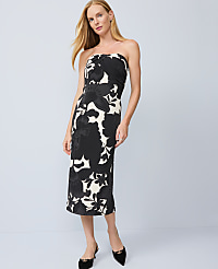 Floral Strapless Midi Dress carousel Product Image 2