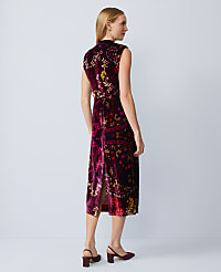 Paisley Velvet Midi Dress carousel Product Image 3