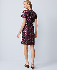 Floral Sequin Shift Dress carousel Product Image 2