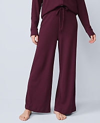 Waffle Wide-Leg Lounge Pants carousel Product Image 1