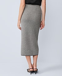 Herringbone Floral Jacquard Sweater Skirt carousel Product Image 3