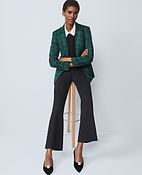 The Notched Single Button Blazer in Plaid carousel Product Image 3