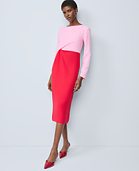 Colorblock Twist Midi Dress carousel Product Image 1