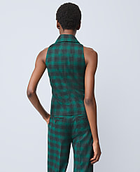 The Double Breasted Vest in Plaid carousel Product Image 2