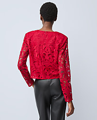 Lace Crew Neck Blouse carousel Product Image 2