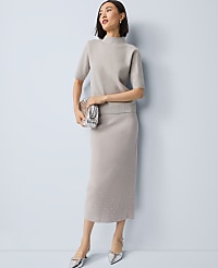 Petite Embellished Sweater Skirt carousel Product Image 2