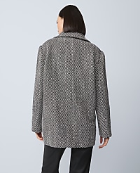 Herringbone Double Breasted Peacoat carousel Product Image 3