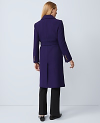 Petite Belted Notch Collar Coat carousel Product Image 2